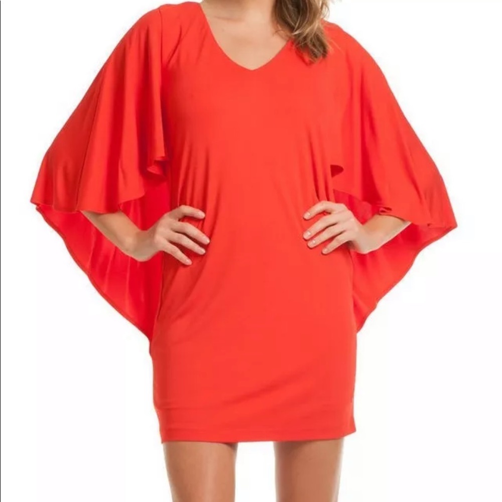 Trina Turk Mini Cape Dress 🍊